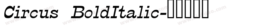 Circus BoldItalic字体转换